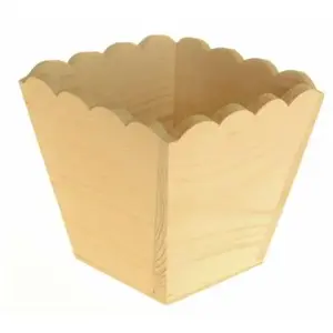 Ctop Cache pot - MÉGACRÉA - 11 x 11 x 10 cm - Bois massif - Beige - IntérieurVendu parcdiscount