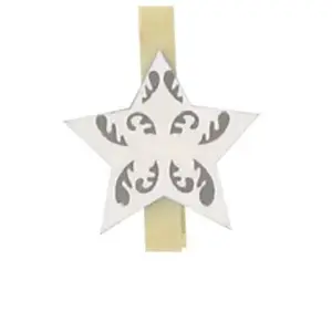 Ctop Pinces - Etoiles blanches x 6 pces - h. 5 cmVendu parscrapmalin