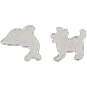 Megacrea DIY Plaque pour perles à repasser Dauphin et chien 9 cm
