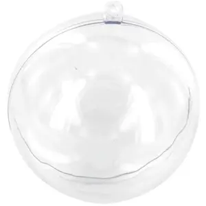 Boule décorative - CTOP - 8 cm - Plastique transparent - Personnalisable - A suspendre