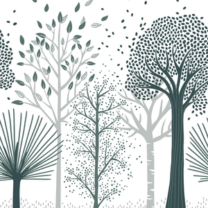 Lilipinso Papier peint intissé Forêt bleu M. Fox (10 m) pas cher