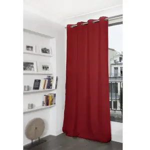 HOME MAISON Rideau Occultant et Thermique MOONDREAM Rouge 145 x 260 cm pas cher