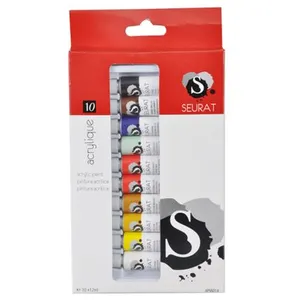 Comparateur de prix : Paris Prix Lot de 10 Peintures Acrylique Set 12ml Blanc