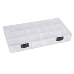 Paris Prix Boîte de Rangement 18 Cases 21cm Transparent pas cher