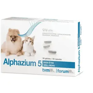 Comparateur de prix : Therapeutique Vet Moderne TVM Alphazium 5 30 gélules