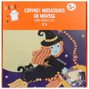 Set tableau de mosaique en mousse Créalia enfants - 4 pièces pas cher