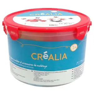 Seau et accessoires de pâtes à modeler  Créalia - 16 pièces