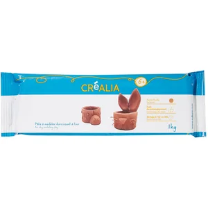 Pâte à modeler durcissant à l'air Créalia enfant - Terre cuite - 1 kg pas cher