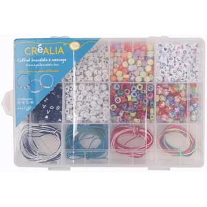 Coffret bracelets à message 1200 perles lettres et cordons - Créalia