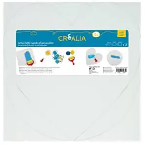 Créalia enfants Carton toilé carré rond cour 280 g/m² X3 pas cher