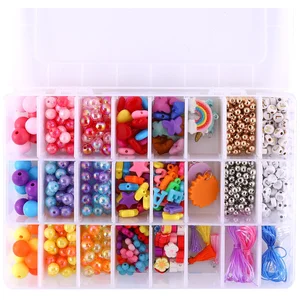 Coffret 650 perles fantaisie multicolores - Créalia pas cher
