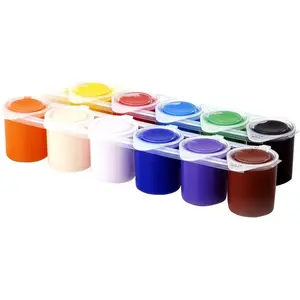 12 pots (2x6) de peinture acrylique - 25ml - Créalia