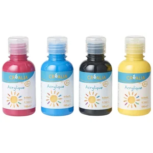 Set de 4 acrylique - 150 ml - primaire - Créalia pas cher