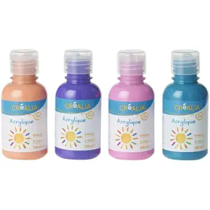 Set de 4 pots de peinture acrylique 150ml Féérique - Créalia pas cher