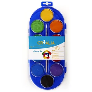 Créalia enfants 10 pastilles gouache - diamètre 44mm