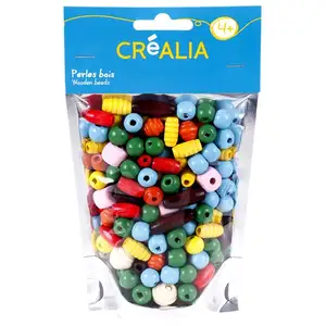 Sachet de perles multicolores en bois - CréaliaVendu parcultura