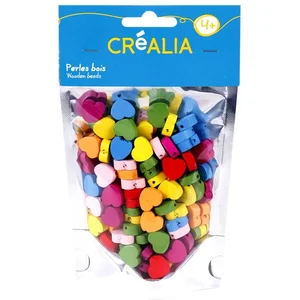 Sachet de perles « coeurs » multicolores en bois - CréaliaVendu parcultura