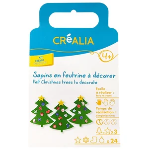 Kit créatif  « 3 Sapins en feutrine » - Créalia
