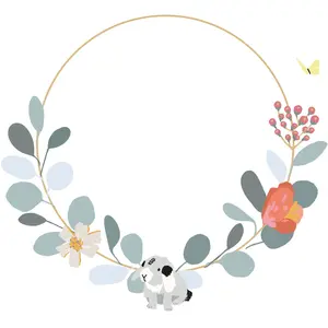 Mimi'lou Sticker Grande couronne fleur Jill (80 x 80 cm)Vendu parberceau-magique