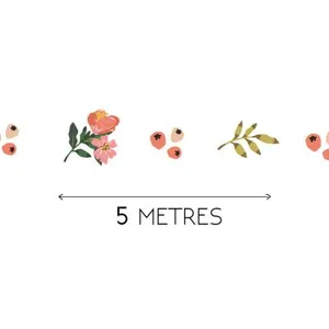 Mimi'lou Frise adhésive Fleurs printanières (5 m)Vendu parberceau-magique