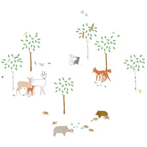 Comparateur de prix : Mimi'lou Stickers Balade en forêt (70 x 70 cm)