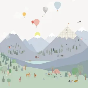 Mimi'lou Papier peint panoramique Montagne (250 x 200 cm) pas cher