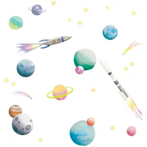 Mimi'lou Planche sticker Just a touch Espace (26 x 19 cm)Vendu parberceau-magique