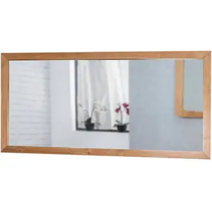 Wanda Collection Grand miroir rectangle en teck massif 145x70 pas cher