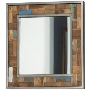 WANDA COLLECTION Miroir de salle de bain Factory teck métal 70x70Vendu paramazon