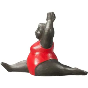 WANDA COLLECTION Sculpture de grosse femme en rouge pas cher