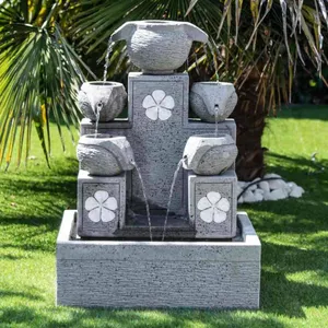 Wanda collection Fontaine de jardin cascade 5 coupes 90cm pas cher