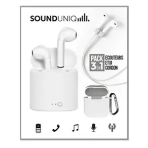 PACK 3 en 1 LEDWOOD ECOUTEURS BLUETOOTH AVEC MICRO + ETUI AVEC MOUSQUE... pas cher