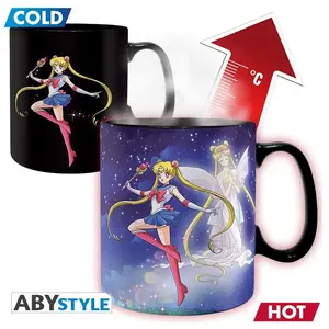 ABYSTYLE Mug thermoréactif Sailor Moon et Sailor Chibi Moon 460 ml