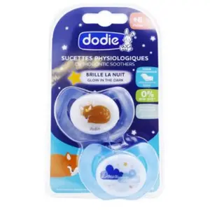 Dodie Sucette Physiologique Nuit +6m Lot de 2 pas cher