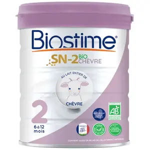 Comparateur de prix : BIOSTIME Lait infantile - SN-2 Bio Chèvre lait 2ème âge 6 à 12 mois