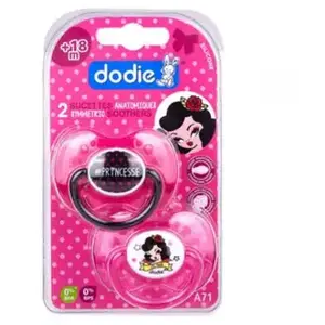Comparateur de prix : Dodie Sucette Anatomique +18m Girl Power Lot de 2