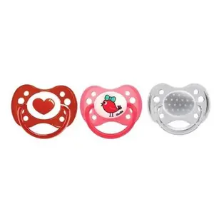 Comparateur de prix : Dodie Sucette Anatomique Dessin Fille Silicone +6M A18 Lot de 2