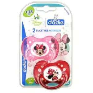 Comparateur de prix : Dodie Sucette Anatomique +18m Minnie Lot de 2