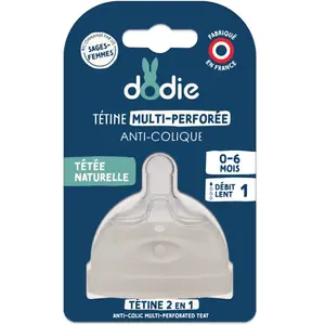 Comparateur de prix : DODIE Tétine multi-perforée anti-colique 0/6 mois débit 1