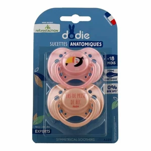 Dodie duo sucettes anatomiques reforest'action toucan +18mois a105 pas cher
