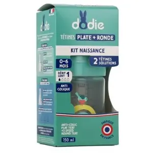 Comparateur de prix : Dodie Biberon Kit Naissance Anti-Colique avec 2 tétines 150ml