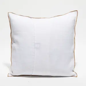 Apotheca - Housse de coussin en lin lavé blanche - 45x45 cm 45x45 cm pas cher