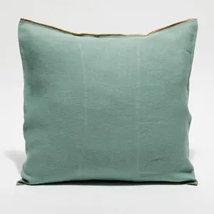 Apotheca - Housse de coussin en lin lavé jade - 45x45 cm 45x45 cm pas cher
