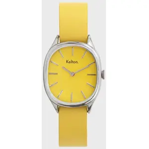 Montre Femme Kelton Colorama 9123342-199-199 - Bracelet Cuir Jaune pas cher