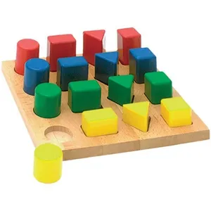 BSM Jeu dencastrement Geobois tailles et formes - Mixte - Livre a lunite pas cher