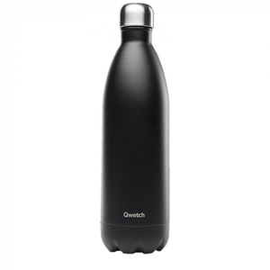 Comparateur de prix : Qwetch - Gourde bouteille nomade isotherme - 1 litre - Noir mat