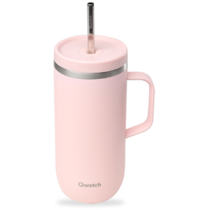 Comparateur de prix : Qwetch - Cold cup isotherme avec anse en inox 600ml - Qwetch Pastel - Rose
