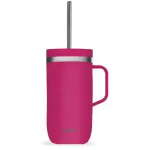 Mug isotherme QWETCH inox avec anse matt Magenta 600ml pas cher