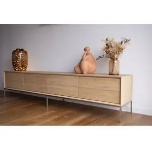 DELORME DESIGN Meuble TV 2 tiroirs 2 portes en chêne massif COPAVendu parrue-du-commerce