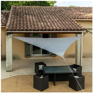 Werkapro Voile d'ombrage triangle 160g/m2 taupe Werka Pro 5 x 5 x 5 m pas cher